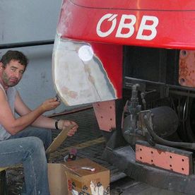 ...kurz vor der Fertigstellung der Polyesterreparatur 